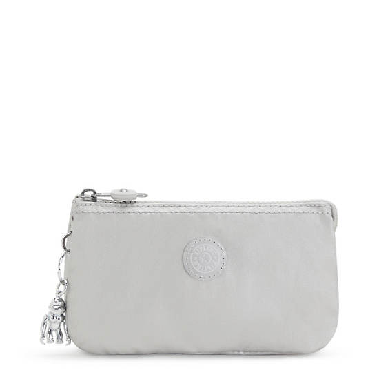 Kipling Creativity Large Classic Metallic Pouch Bags Bright Metallic | CA 2072YX